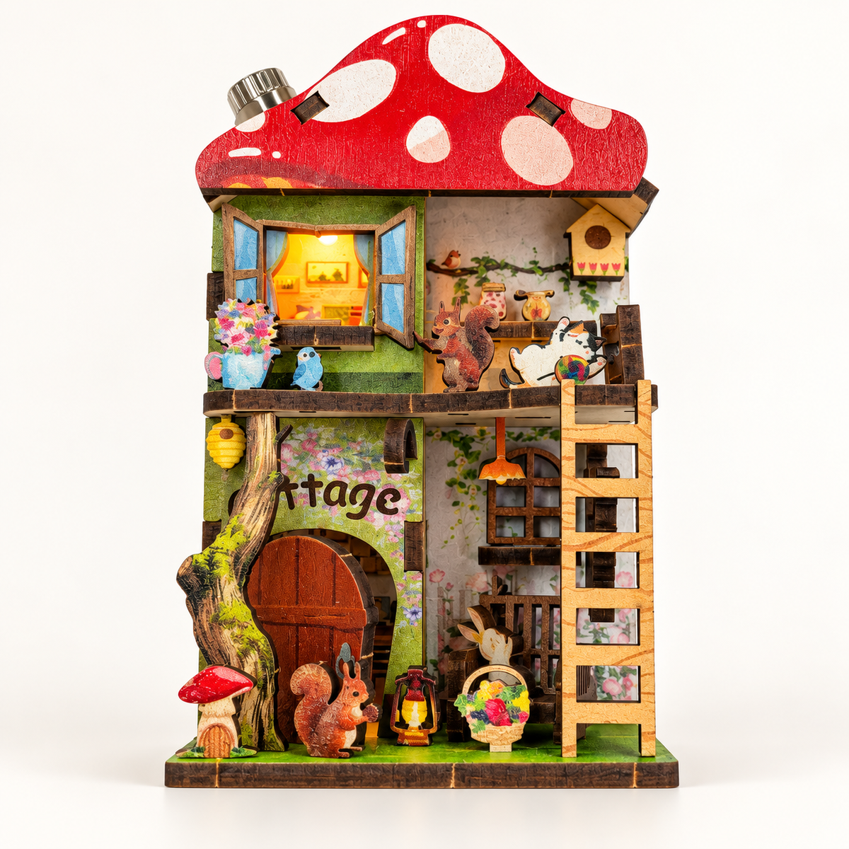 DIY Light-Up Mushroom Cottage Fridge Magnet Kit