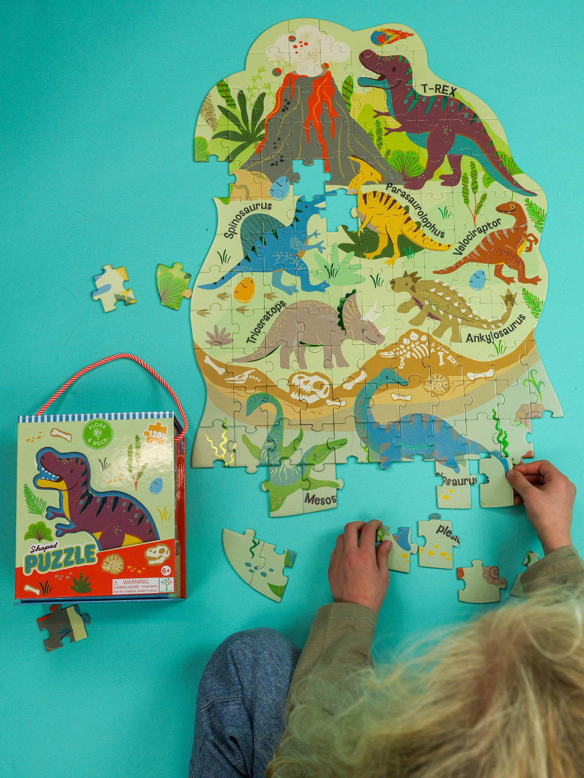 Dino 120pc Shaped Puzzle