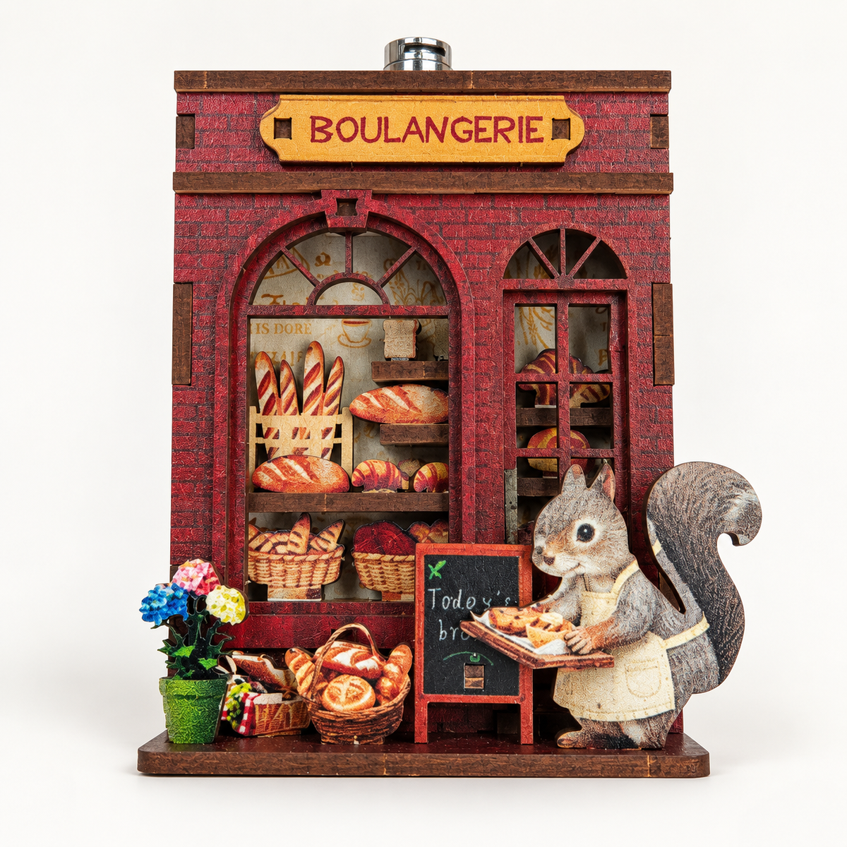 DIY Light-Up Squirrel Bakery Fridge Magnet Kit