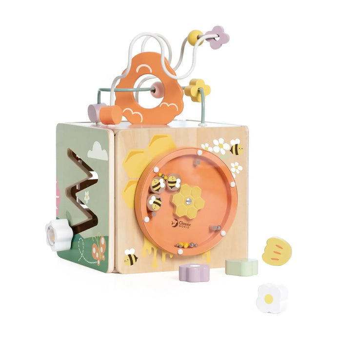 Classic World Honeybee Activity Cube FSC Wooden Motor Skills