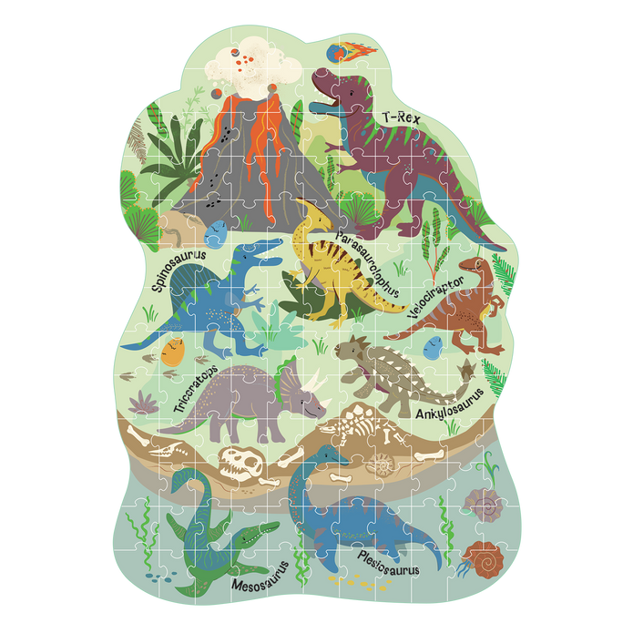 Dino 120pc Shaped Puzzle