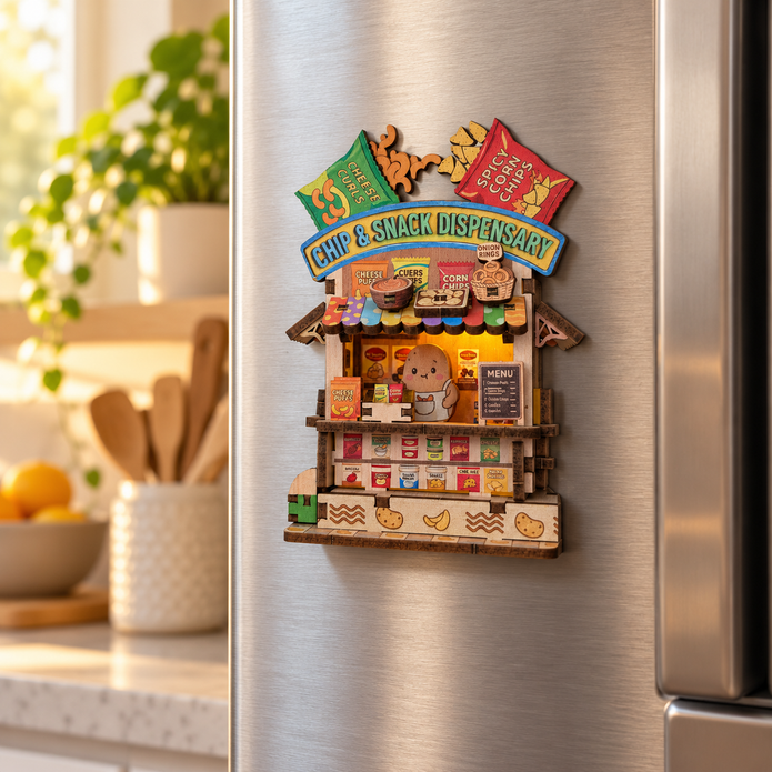 DIY Light-Up Chip & Snack Dispensary Fridge Magnet Kit