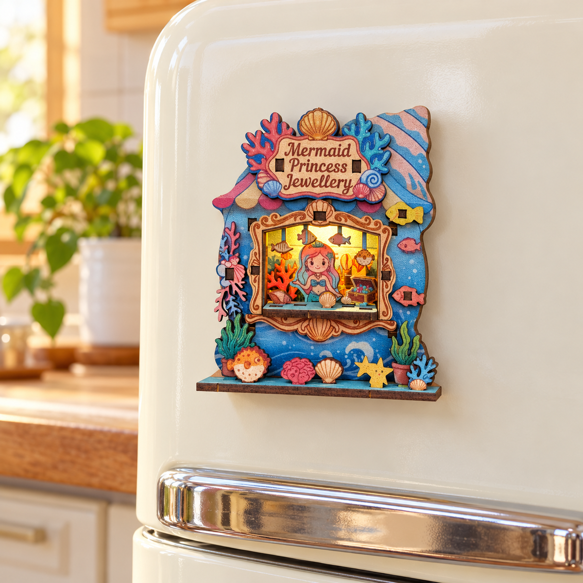 DIY Light-Up Mermaid Princess Jewellery Fridge Magnet Kit