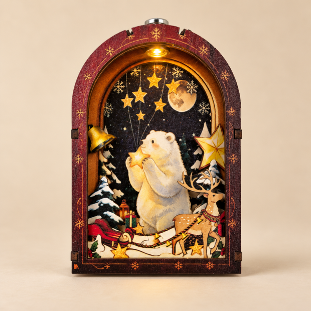 DIY Light-Up Polar Bear Winter Arch Fridge Magnet Kit