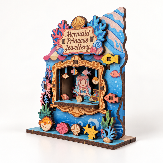 DIY Light-Up Mermaid Princess Jewellery Fridge Magnet Kit