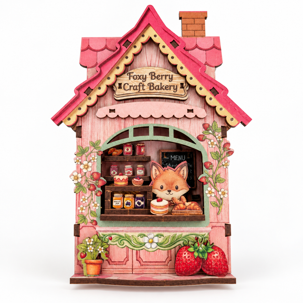 DIY Light-Up Foxy Berry Bakery Fridge Magnet Kit