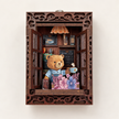 DIY Light-Up Teddy Bear Café Window Fridge Magnet Kit