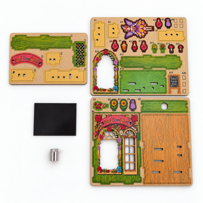 DIY Light-Up Fairy Flower Shop Fridge Magnet Kit