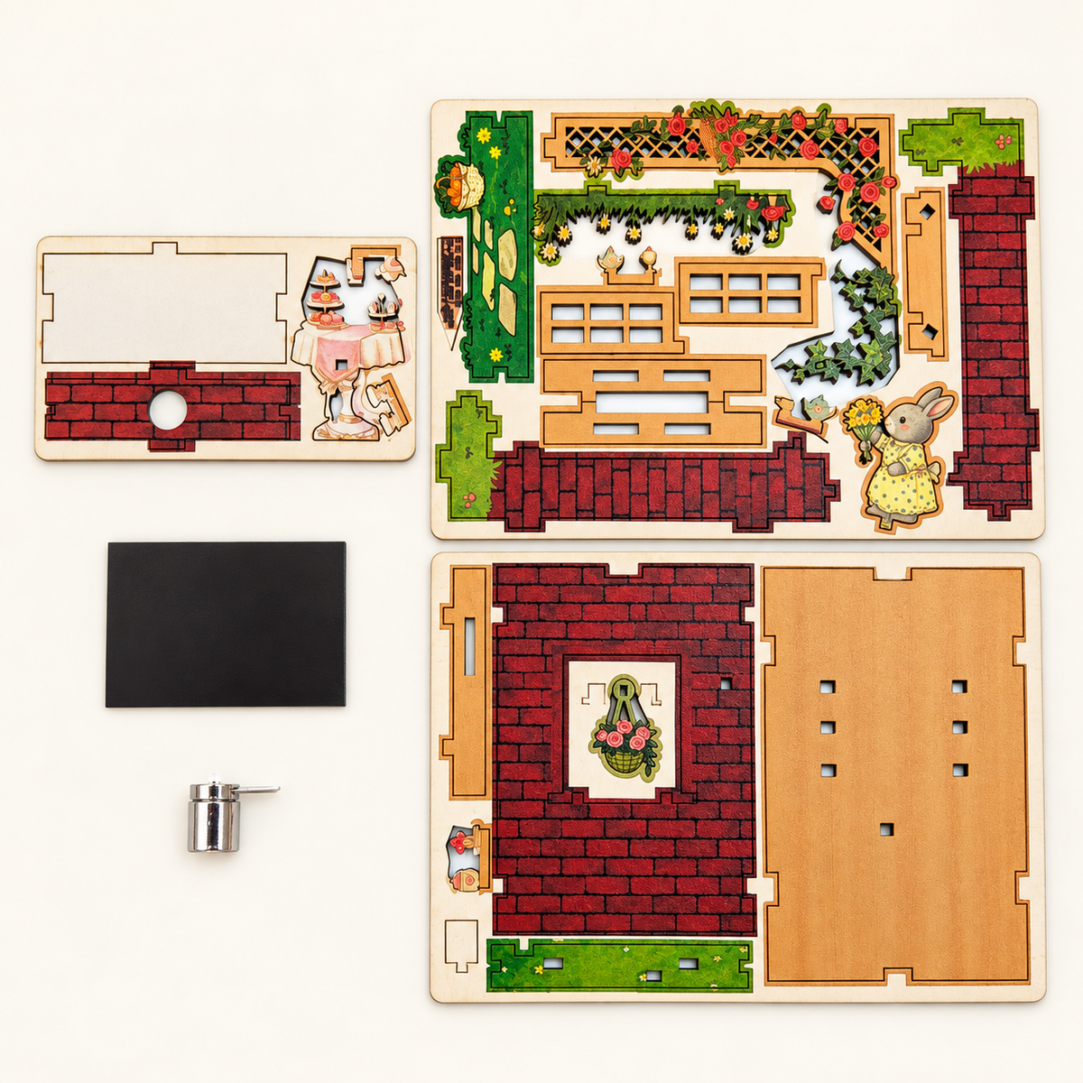 DIY Light-Up Bunny Garden Window Fridge Magnet Kit