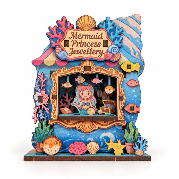 DIY Light-Up Mermaid Princess Jewellery Fridge Magnet Kit