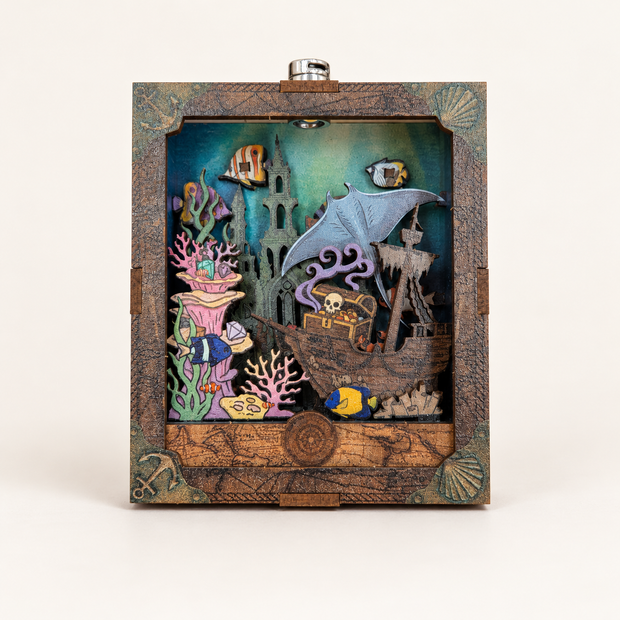 DIY Light-Up Underwater Shipwreck Fridge Magnet Kit