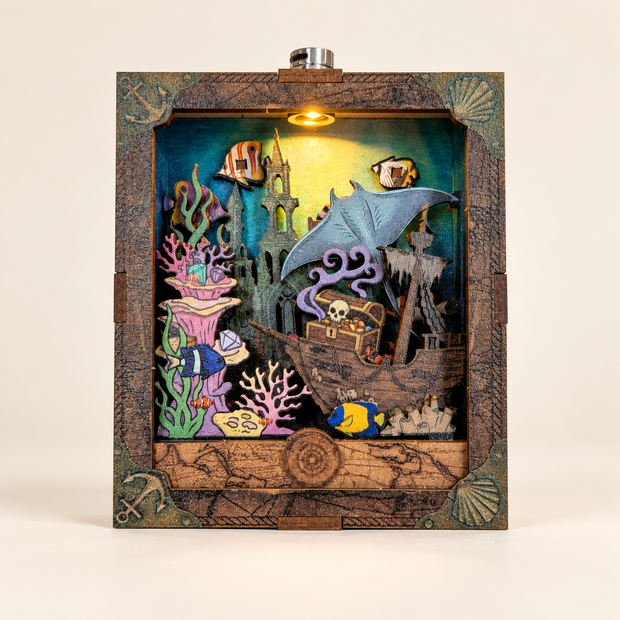 DIY Light-Up Underwater Shipwreck Fridge Magnet Kit