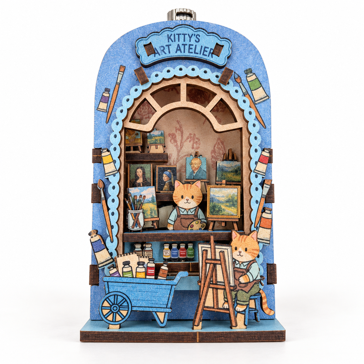DIY Light-Up Kitty's Art Atelier Fridge Magnet Kit
