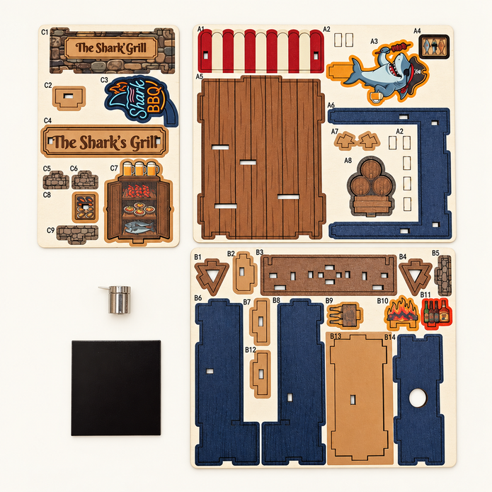 DIY Light-Up The Shark's Grill Fridge Magnet Kit