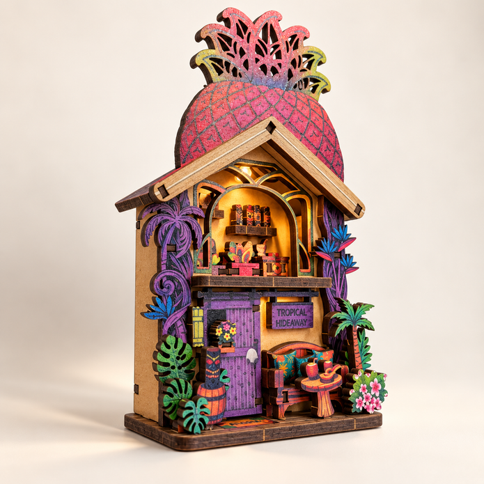 DIY Light-Up Tropical Hideaway Pineapple Fridge Magnet Kit