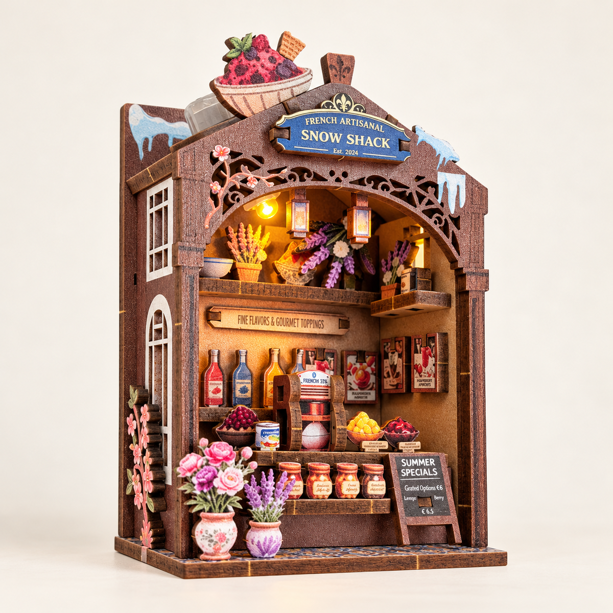 DIY Light-Up French Snow Shack Fridge Magnet Kit