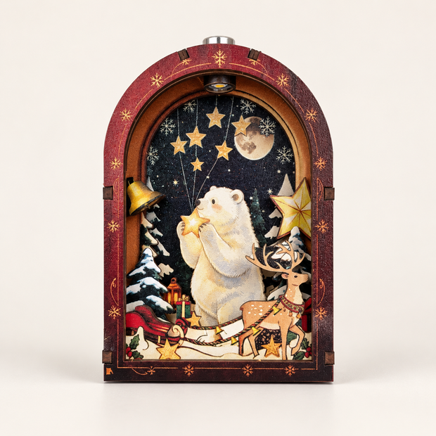DIY Light-Up Polar Bear Winter Arch Fridge Magnet Kit