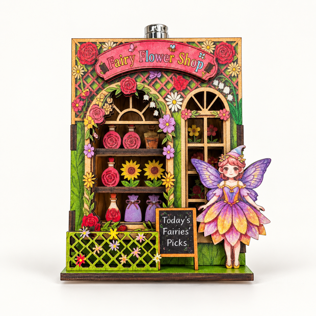 DIY Light-Up Fairy Flower Shop Fridge Magnet Kit