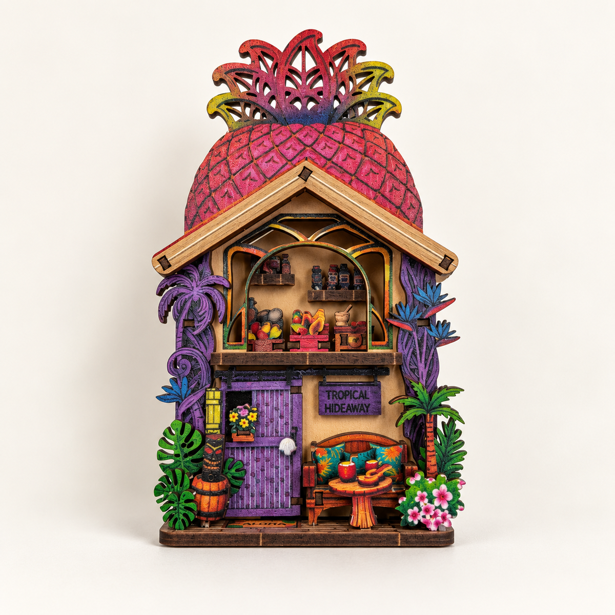 DIY Light-Up Tropical Hideaway Pineapple Fridge Magnet Kit