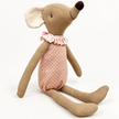 Handmade Linen Mouse Soft Toy – 38 cm