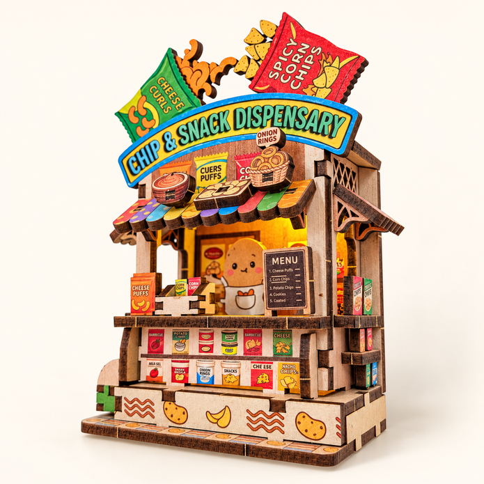 DIY Light-Up Chip & Snack Dispensary Fridge Magnet Kit