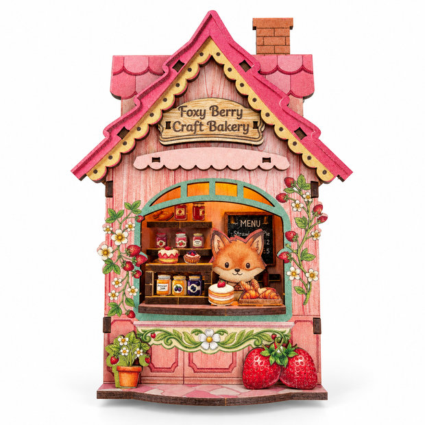 DIY Light-Up Foxy Berry Bakery Fridge Magnet Kit