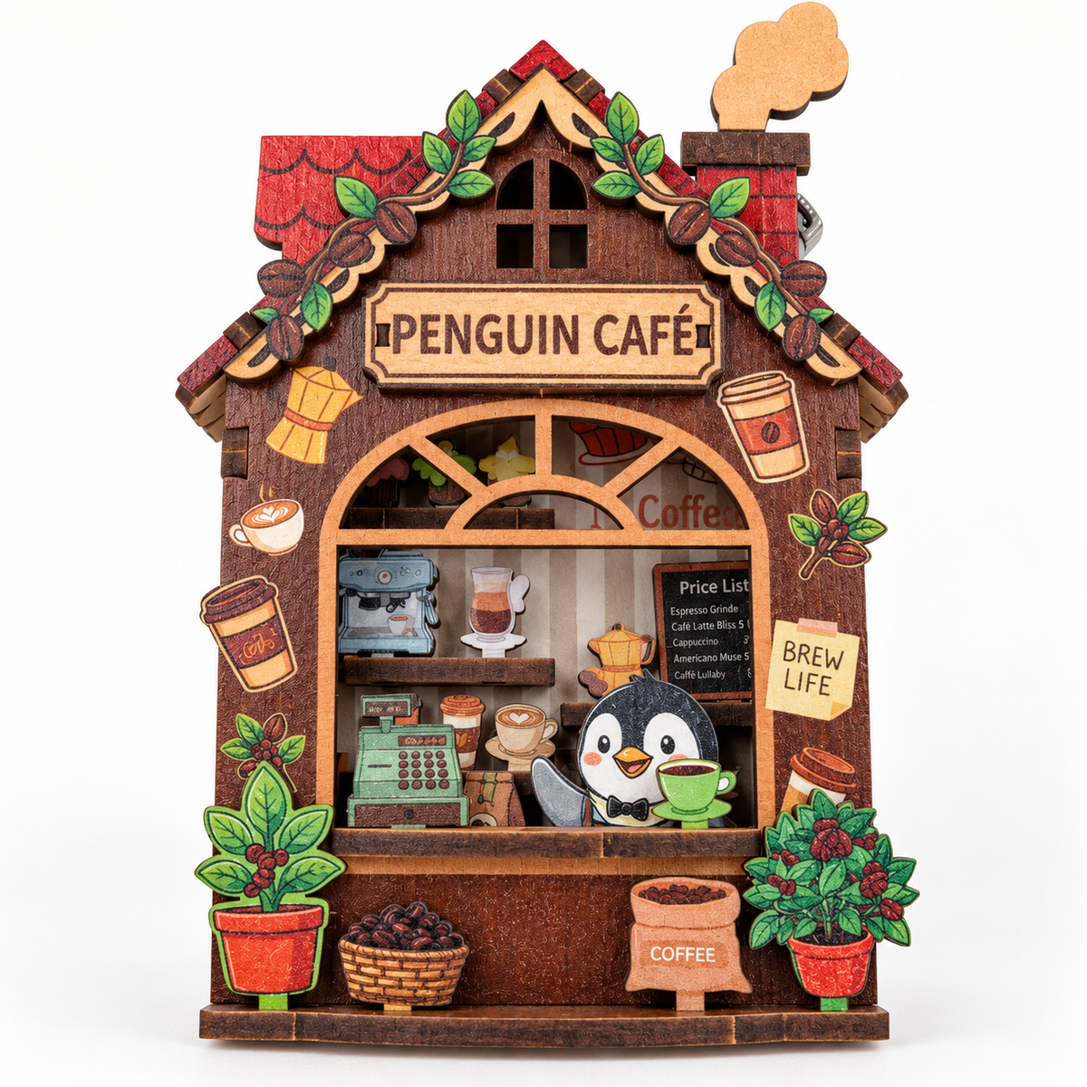 DIY Light-Up Penguin Café Fridge Magnet Kit