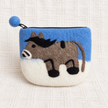 Galloping Pony Felt Coin Purse front view