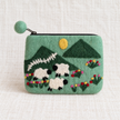 Mountain Sheep Felt Coin Purse front view